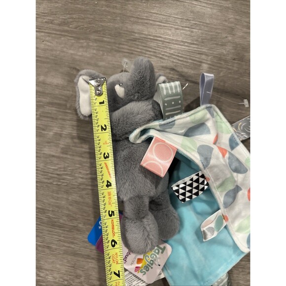 Mary Meyer Taggies Elephant Baby Blanket Lovey CUDDLEBUD Easy Grab Plush Toy New - Picture 5 of 5